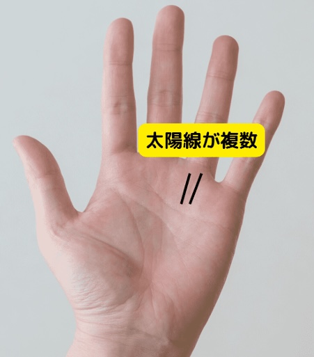 （4）中途半端に注意！「太陽線が複数ある」