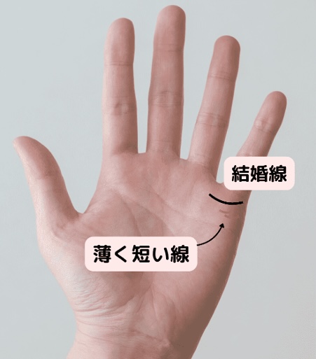 （14）不倫願望あり！？「結婚線の下に薄く短い線がある」