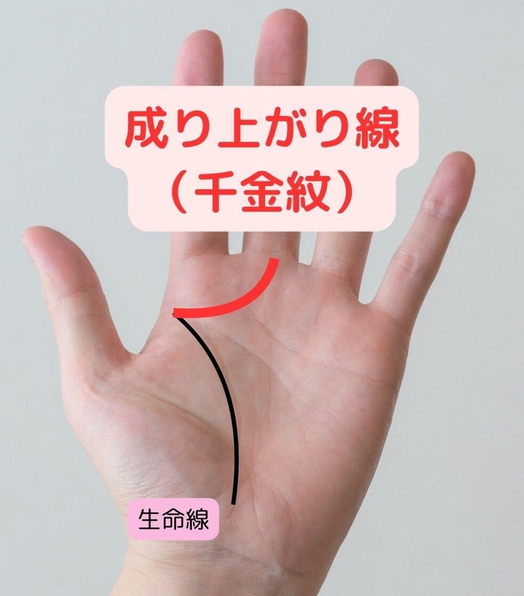 2.人生大逆転でお金持ちに！「成り上がり線」