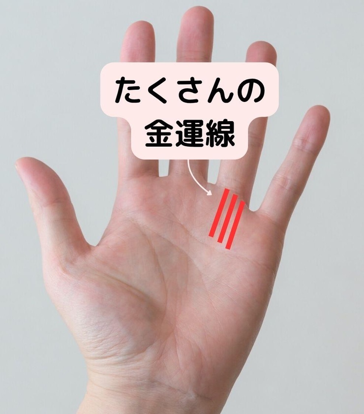 9.金運パワー倍増！「たくさんの金運線」