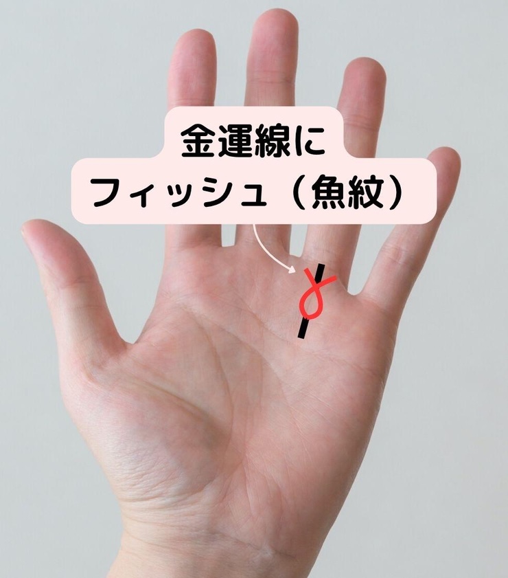 10.魚が泳ぐ金運増強の相！「フィッシュ（魚紋）」